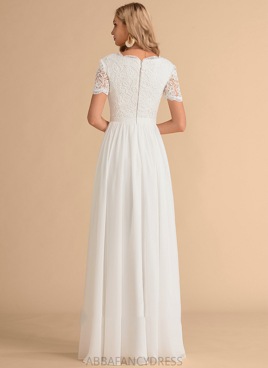 Wedding V-neck Alexandra Wedding Dresses Dress A-Line Lace Chiffon Floor-Length