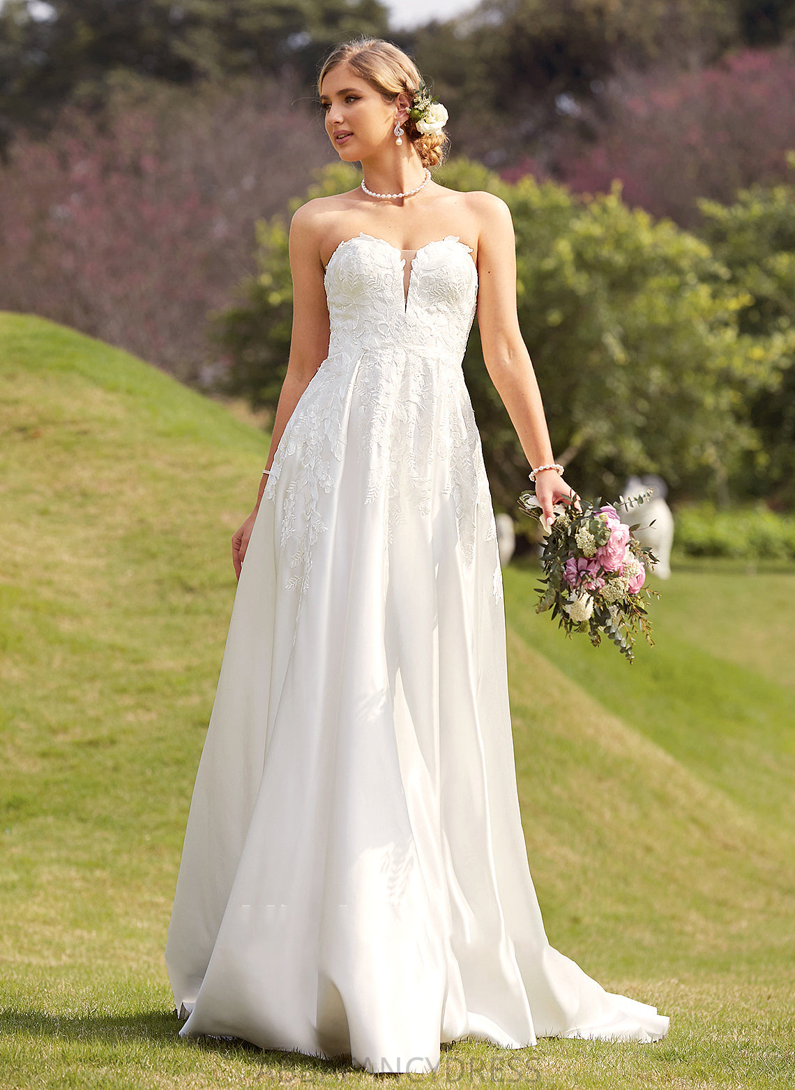 With Sweetheart Wedding Train Chapel Ball-Gown/Princess Wedding Dresses Dress Front Katrina Split