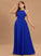Barbara Prom Dresses Split Scoop Chiffon Neck With A-Line Floor-Length Front