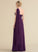Floor-Length Silhouette Fabric One-Shoulder A-Line Neckline Embellishment Length Ruffle Kelly V-Neck A-Line/Princess