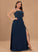 Prom Dresses A-Line Chiffon Neckline Floor-Length Square Sadie Front Split With