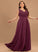 Prom Dresses Ruffle Floor-Length With V-neck Ashlee A-Line Chiffon