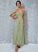 Front Neck Prom Dresses A-Line Mollie With Ankle-Length Cowl Split