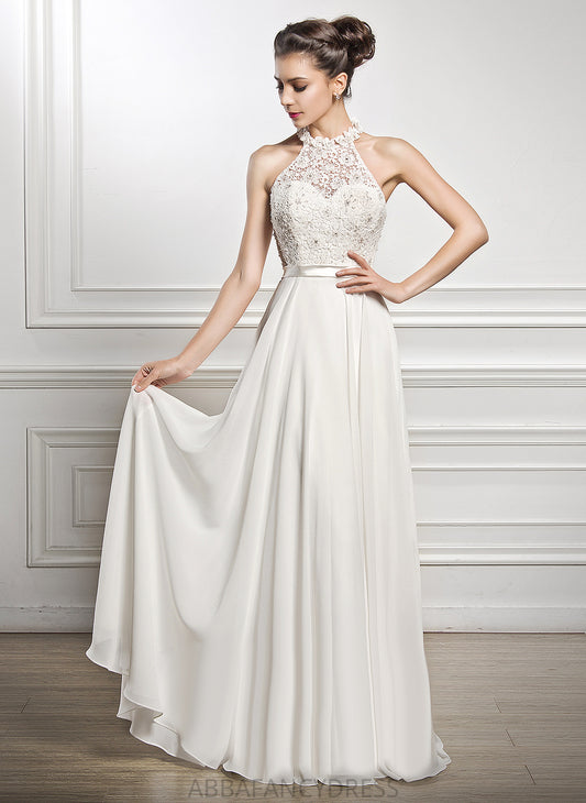 Beading Imani With Dress Wedding Dresses Lace Chiffon A-Line Wedding Sequins Floor-Length