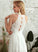 A-Line Neck Dress Scoop Tessa Floor-Length Wedding Wedding Dresses