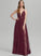 Front Raegan V-neck Split Floor-Length Lace With Prom Dresses A-Line