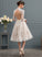 Knee-Length Wedding Lace Wedding Dresses Illusion Dress A-Line Lilianna