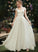 Dress Sequins A-Line Wedding Wedding Dresses Beading V-neck Floor-Length Aliza With Lace