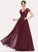 Lace Neckline V-neck Silhouette Floor-Length Fabric Length Embellishment A-Line Arely A-Line/Princess Floor Length