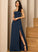 Silhouette A-Line Embellishment SplitFront Fabric Floor-Length Neckline Length SquareNeckline Anastasia Sleeveless A-Line/Princess