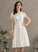 Lace Knee-Length Dress A-Line Wedding Scoop Kailyn Neck Wedding Dresses
