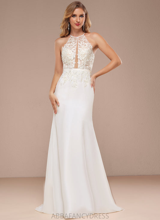 Chiffon Halter Lace Roselyn Dress Sequins Trumpet/Mermaid Sweep Wedding Dresses Train Wedding With