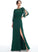 Silhouette SplitFront Floor-Length Length Straps Embellishment ScoopNeck Neckline A-Line Natalie Trumpet/Mermaid Natural Waist