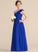 One-Shoulder Floor-Length Chiffon Brylee With Ruffle A-Line Junior Bridesmaid Dresses Flower(s)