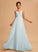 V-neck A-Line Prom Dresses Linda With Chiffon Floor-Length Sequins
