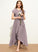 Bow(s) Ruffle Chiffon V-neck Lucy With Asymmetrical A-Line Junior Bridesmaid Dresses