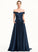 With Prom Dresses Pockets Train Sweep A-Line Off-the-Shoulder Satin Juliana