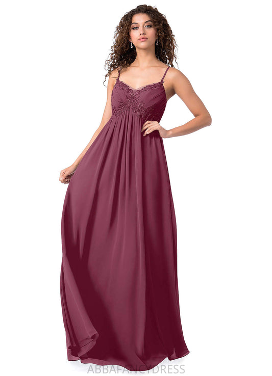 Karla One Shoulder Natural Waist Sleeveless Floor Length A-Line/Princess Bridesmaid Dresses