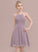 Neckline Fabric A-Line Knee-Length Embellishment Silhouette Length ScoopNeck Ruffle Cherish Sleeveless A-Line/Princess