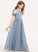 A-Line Ruffle With Kasey Floor-Length Neck Scoop Chiffon Junior Bridesmaid Dresses