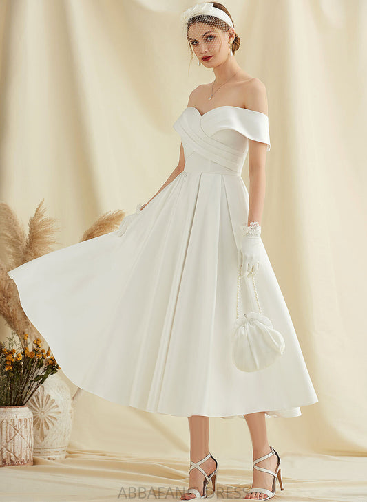 Wedding Dresses Janelle Dress Tea-Length A-Line Satin Wedding