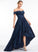 Off-the-Shoulder Ball-Gown/Princess Prom Dresses Satin Asymmetrical Aiyana
