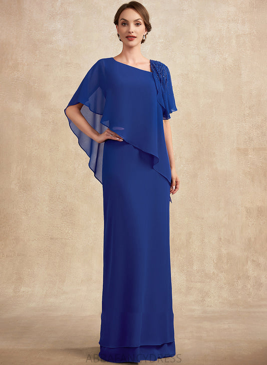 Mother Floor-Length V-neck Dress the Bride Mother of the Bride Dresses Beading of With Gabriella A-Line Sequins Chiffon