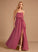 Length Fabric Embellishment Ruffle A-Line CowlNeck Silhouette Floor-Length Neckline SplitFront Mariyah Floor Length