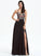 Lace Prom Dresses Chiffon Floor-Length Sequins Mavis V-neck A-Line With