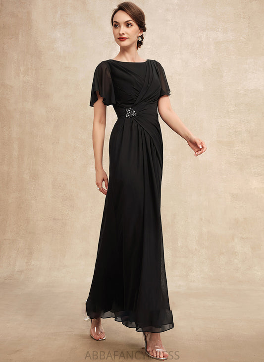 Dress Ruffle A-Line Kaylah Neck Mother of the Mother of the Bride Dresses With Scoop Chiffon Ankle-Length Beading Bride