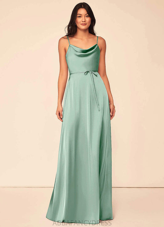Aylin Floor Length A-Line/Princess Spaghetti Staps Natural Waist Sleeveless Bridesmaid Dresses