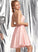 Kinsley Short/Mini A-Line Prom Dresses Square Neckline Satin