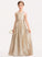 Annie A-Line Sequined Neck Floor-Length Scoop Junior Bridesmaid Dresses
