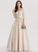 Satin Floor-Length Makayla Ball-Gown/Princess Scoop Prom Dresses Neck