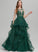 Lizeth Scoop Floor-Length With Prom Dresses Ball-Gown/Princess Ruffle Neck Lace Tulle