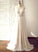 V-neck Chiffon Wedding Dresses Court Wedding Train Alyvia A-Line Dress