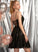 Short/Mini Saige Sequined V-neck A-Line Prom Dresses