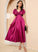 Tea-Length V-neck Prom Dresses A-Line Kayley