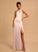 Satin Prom Dresses Floor-Length Emilie Halter Sheath/Column Bow(s) With