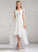 Sequins A-Line Asymmetrical Ruffle Wedding Wedding Dresses Karen Tulle Dress V-neck With Beading