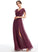 SplitFront A-Line Floor-Length Neckline Length Silhouette Embellishment Ruffle V-neck Fabric Anna One Shoulder