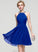 Neck Chiffon Knee-Length Ruffle Jacey Beading With Prom Dresses A-Line Scoop