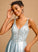 Sweep Nylah V-neck Ball-Gown/Princess Train Prom Dresses Satin With Beading