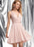 Prom Dresses Short/Mini Madilynn V-neck Jersey A-Line