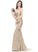 Sweep Trumpet/Mermaid Sequins Train Miranda V-neck Sequined With Prom Dresses