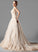 Amya Tulle Wedding Beading With Train Halter Chapel Wedding Dresses Ball-Gown/Princess Dress Lace