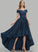 Scoop Prom Dresses With Sequins Asymmetrical Satin Amaya Pockets Neck Ball-Gown/Princess