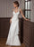 Sheath/Column Lace Sequins Ruffle Wedding Dresses Dress With Appliques Halter Chiffon Beading Floor-Length Wedding Satin Andrea