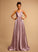 Amira Prom Dresses Train Sweep Satin Ball-Gown/Princess V-neck