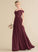 Off-the-Shoulder Floor-Length Neckline Length A-Line Ruffle Fabric Embellishment Silhouette Priscilla Sleeveless Floor Length